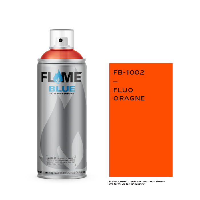Spray Flame Blue 400ml, Neon Orange
